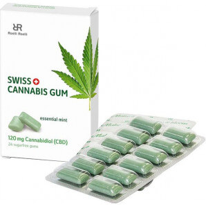 Swiss Cannabis Gum 120 mg CBD Mint (16x24 Stk) 