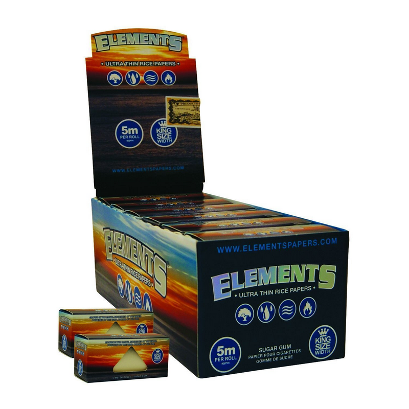 Elements Rouleaux bleus King Size (12 pcs) 