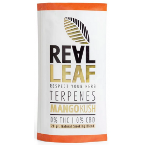 Real Leaf Substitut de tabac Mango Kush avec terpènes (20g) 