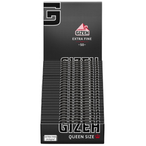 GIZEH Carte nere formato regina (25 pezzi)