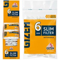 GIZEH Slim filter with activated carbon (20 pcs)