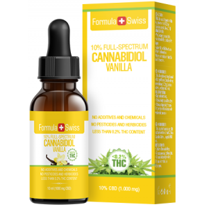 Formula Swiss 10% full spectrum CBD oil in MCT oil vanilla (10ml)